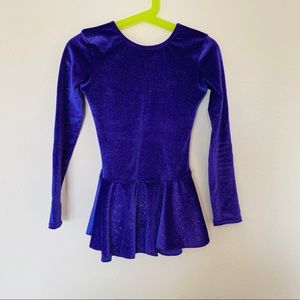Mondor Girls Velvet Figure Skating Dress